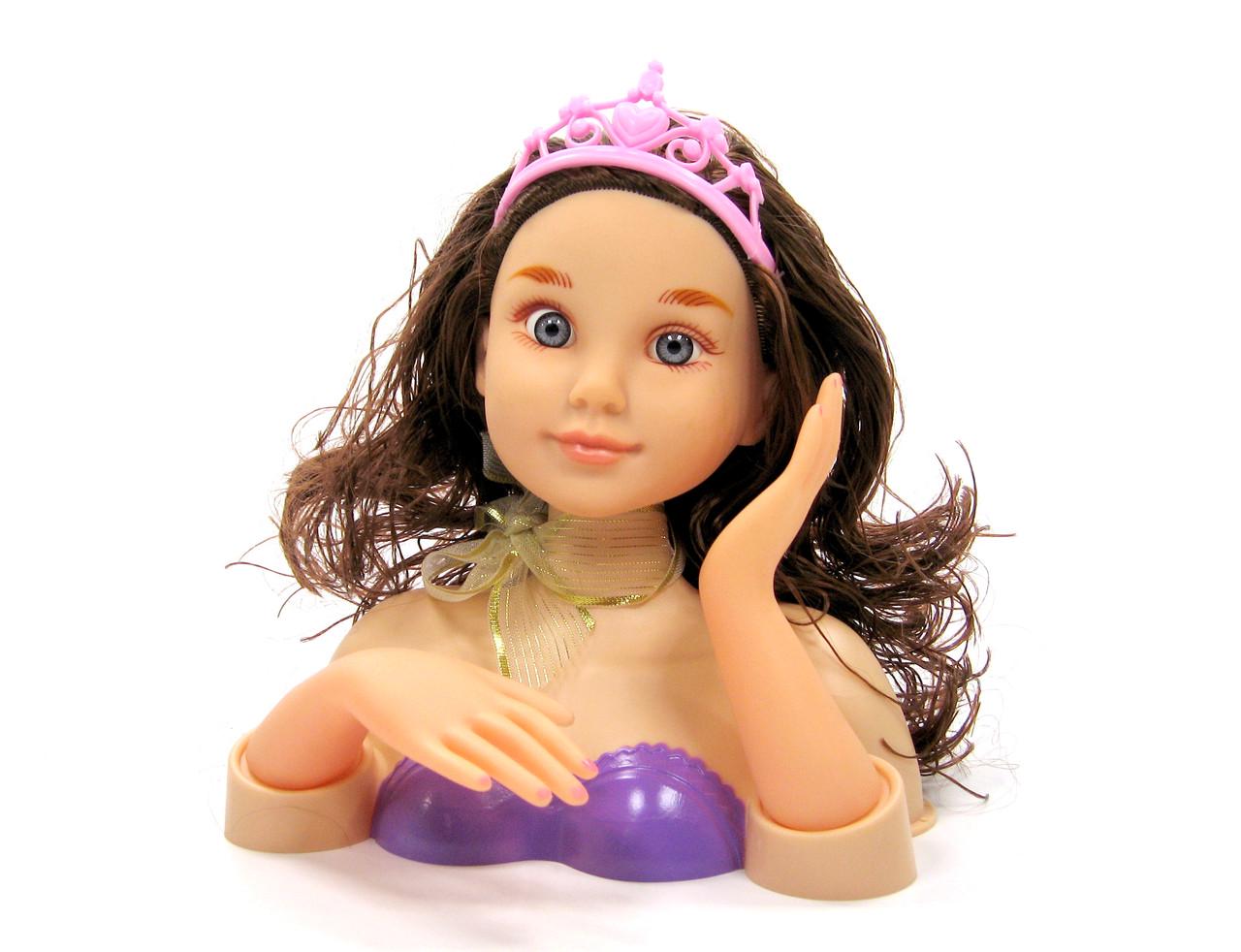 Манекен B369-101/2 голова для причесок и маникюра/косички/заколки/аксессуары