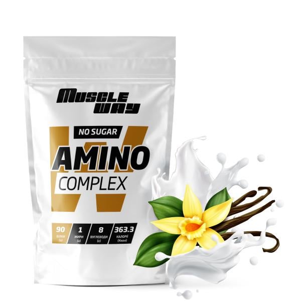 Аминокомплекс MuscleWay Amino Complex Ваниль 90% белка на 20 порций 500 г (21-125-am-mw-rs500.9)