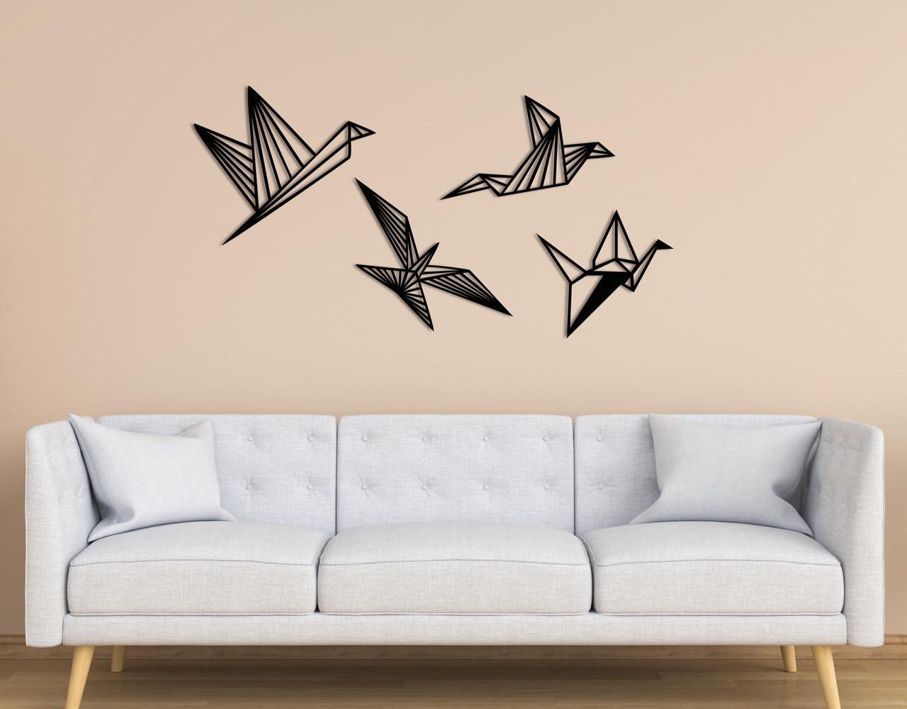 Декоративное панно на стену Upwood Decor Birds 36,8х70 см Black (1585034011)