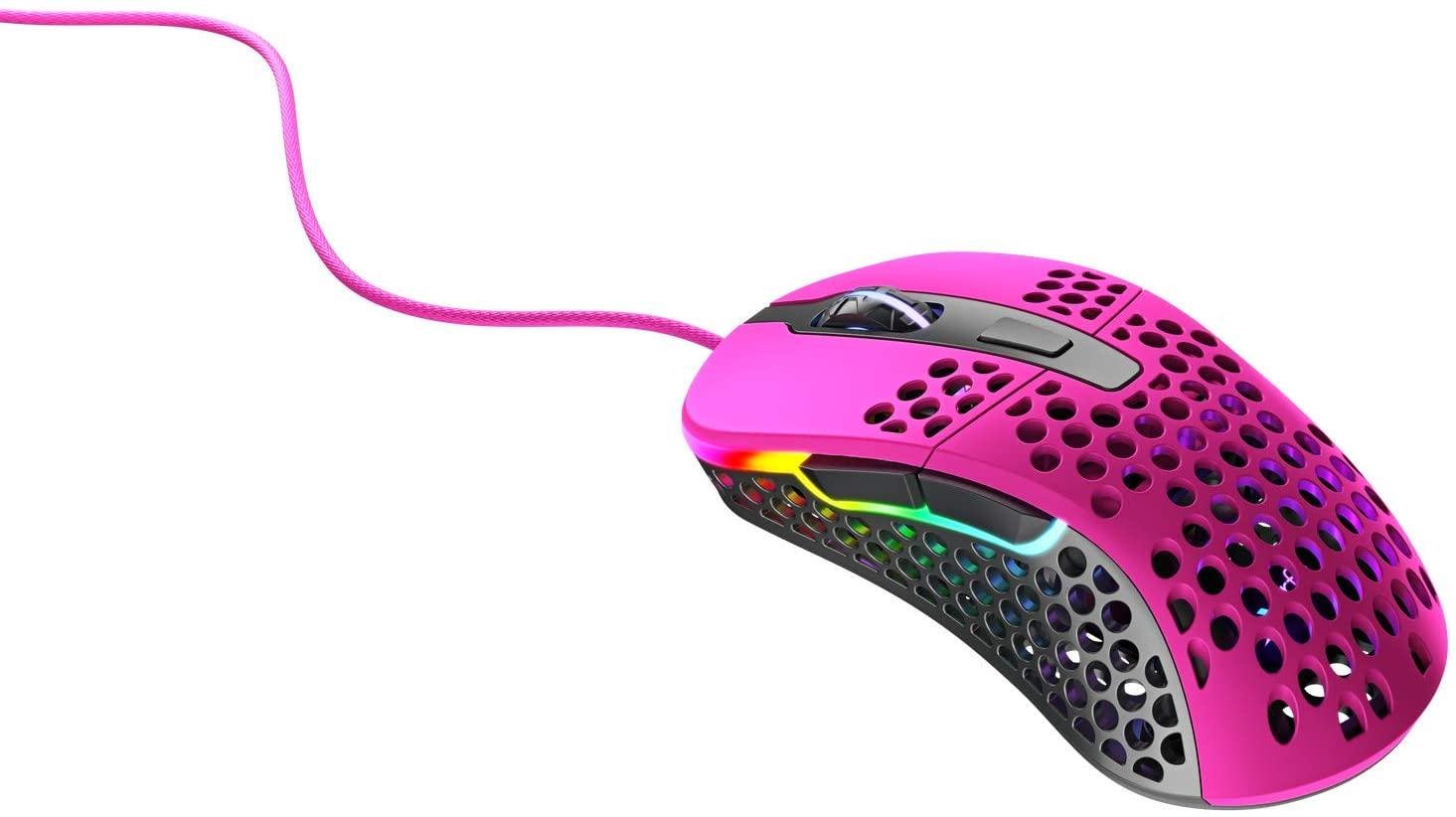 Мишка ігрова провідна Xtrfy Cherry M4 з RGB Рожевий (XG-M4-RGB-Pink)