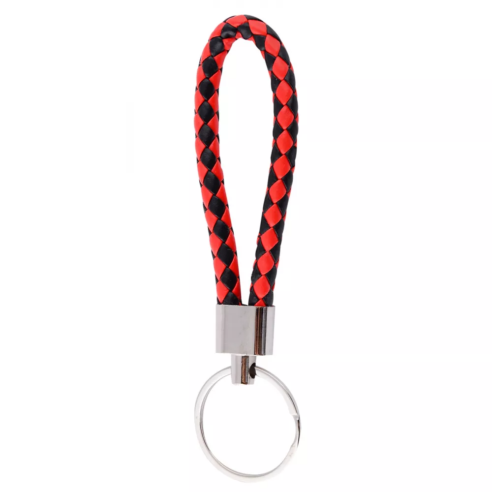 Брелок для ключей Leather Braided with Carabiner Red (eb6a3a23)