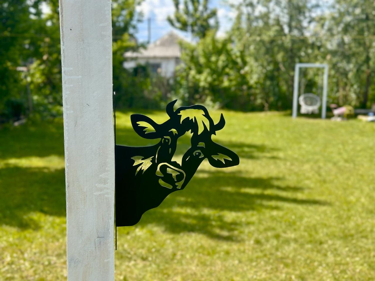 Садовая фигура Фермерская корова металлическая для дерева/беседки/террасы/сада/подворья (DCR017) - фото 3 Садовая фигура Фермерская корова металлическая для дерева/беседки/террасы/сада/подворья (DCR017) - фото 3