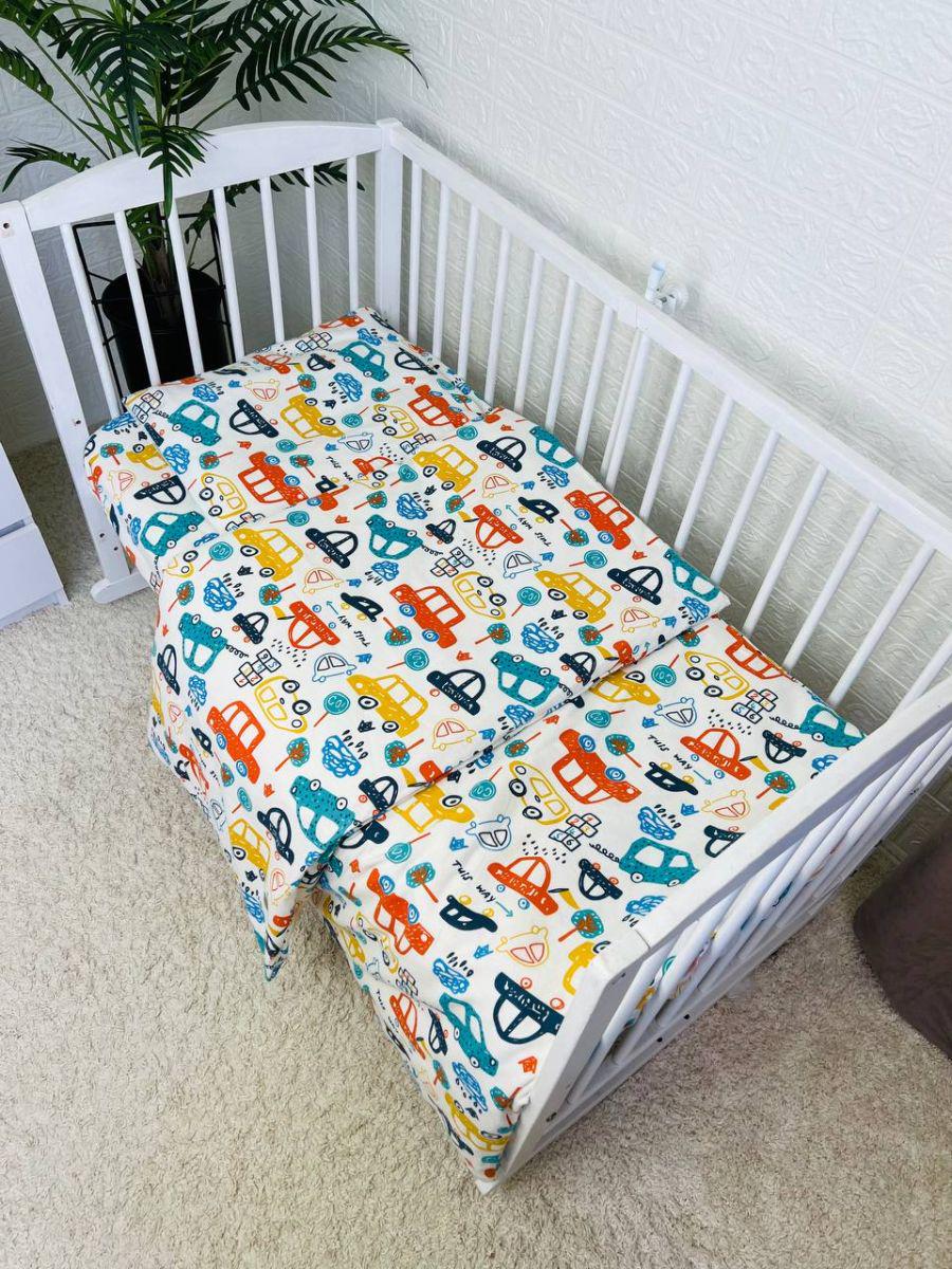 Комплект постельного белья детский байковая наволочка/под одеяло/простыня (7719)