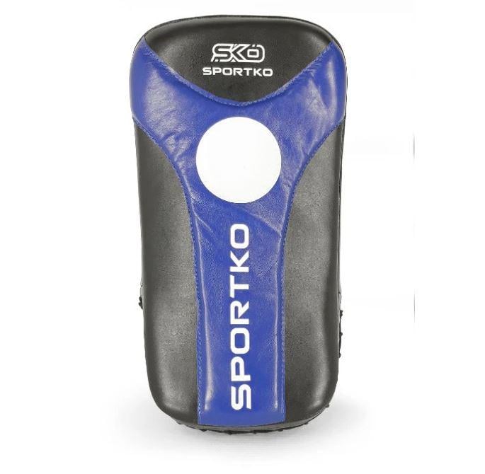 Пад SPORTKO ПТК-1 для тайского бокса Черный/Синий (8585053830974)