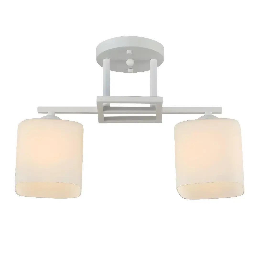 Люстра потолочная Valeso на два матовых плафона Е27 IP20 G 07473/2 White matte (28686069)