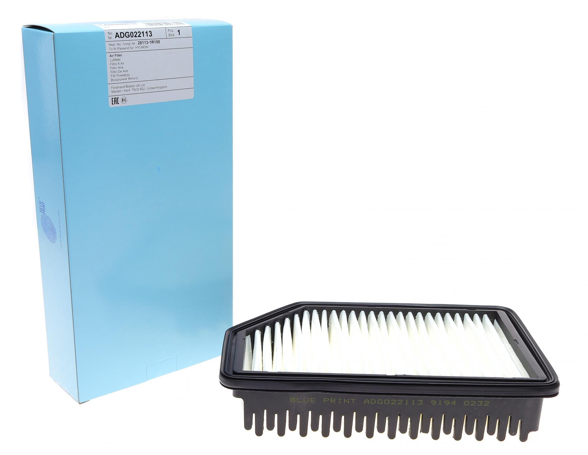 Фільтр повітряний BLUE PRINT для Hyundai Accent 1,4/1,6 10-/Kia Rio III 1,1-1,6 11- (ADG022113)