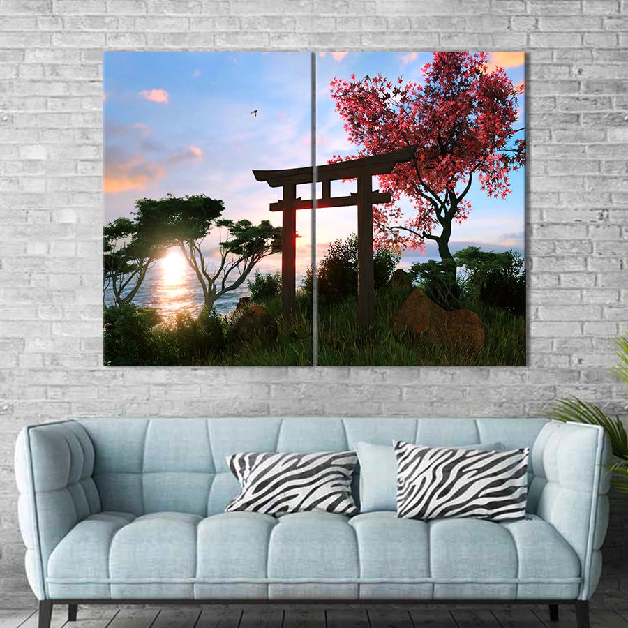 Картина Японская арка на берегу 71x51 см (1999-2)