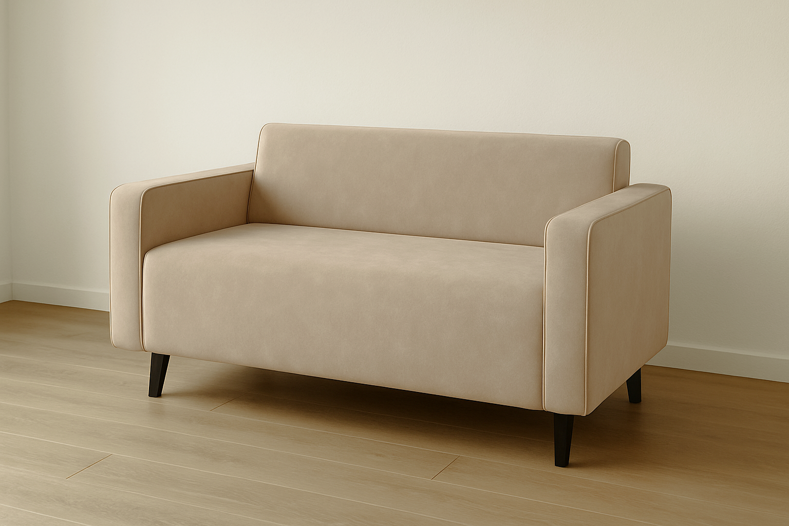 Диван офисный Tobi Sho Тайм с подлокотниками велюр Крокус 1760х680х770 мм Бежевый (Бежевый/07) - фото 2