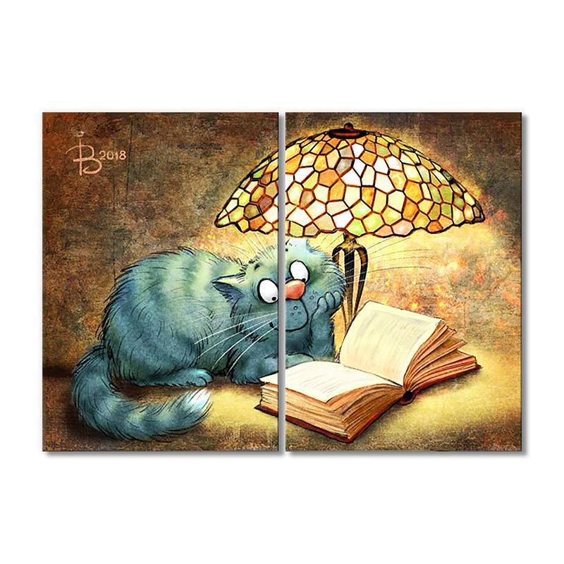 Модульная картина Знание - свет 2 модуля общий размер 90x135 см (_rinaz_20181634035)