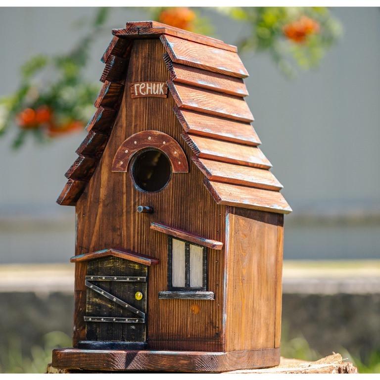 Скворечник Геник из дерева обработанного защитной декоративной пропиткой 37×18×26/140 см Скворечник Геник из дерева обработанного защитной декоративной пропиткой 37×18×26/140 см