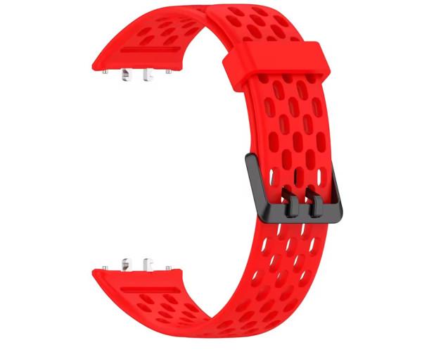 Ремешок силиконовый Air для смарт-часов Samsung Galaxy Fit 3 Красный (49623)