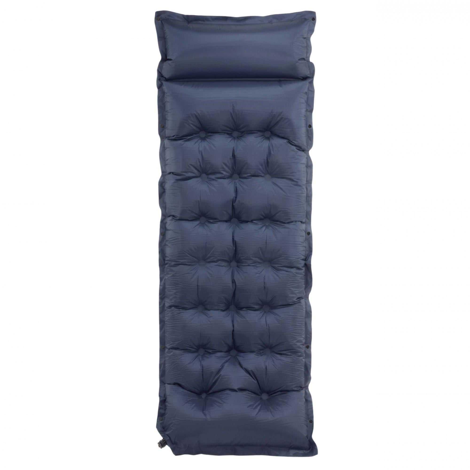 Коврик самонадувающийся Springos PM054 193x66x3,5 см с подушкой Navy Blue (68773)