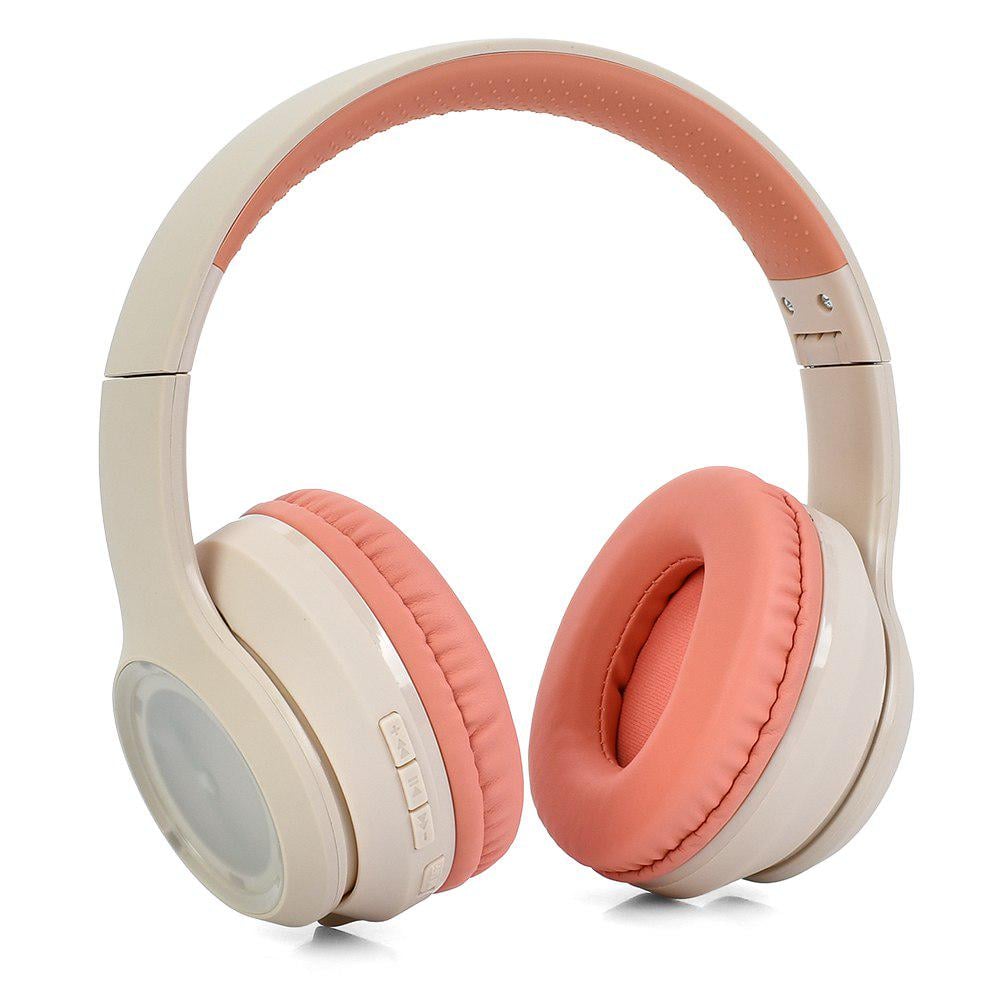 Навушники HZ-BT623 Bluetooth 5.0 до 10 м 400 мАг 20-20 000 Гц 32 Ом Бежевий (26911916) - фото 1