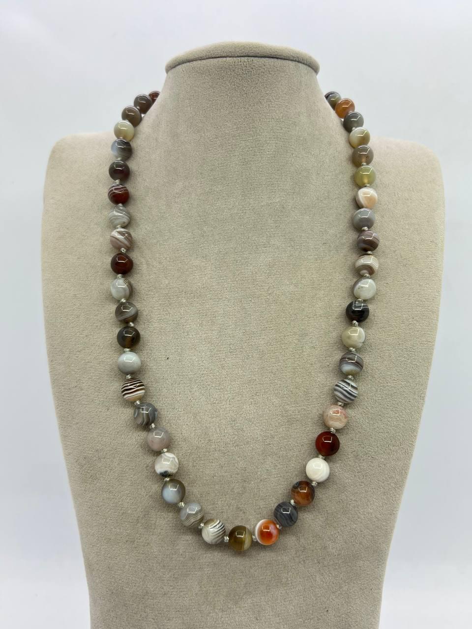 Бусы агат 6 мм 46 см Разноцветный (11688)