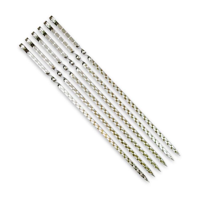 Шампуры Gorillas BBQ с ручкой и кольцом 40 см 6 шт. (SKK85)