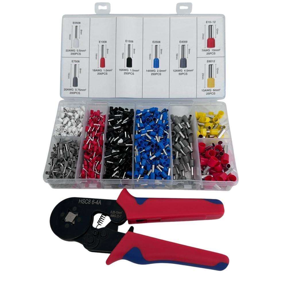 Набор гильзовых наконечников с обжимными клещами HSC8 для опрессования проводов 1200 шт. (2577288651) - фото 6 Набор гильзовых наконечников с обжимными клещами HSC8 для опрессования проводов 1200 шт. (2577288651) - фото 6