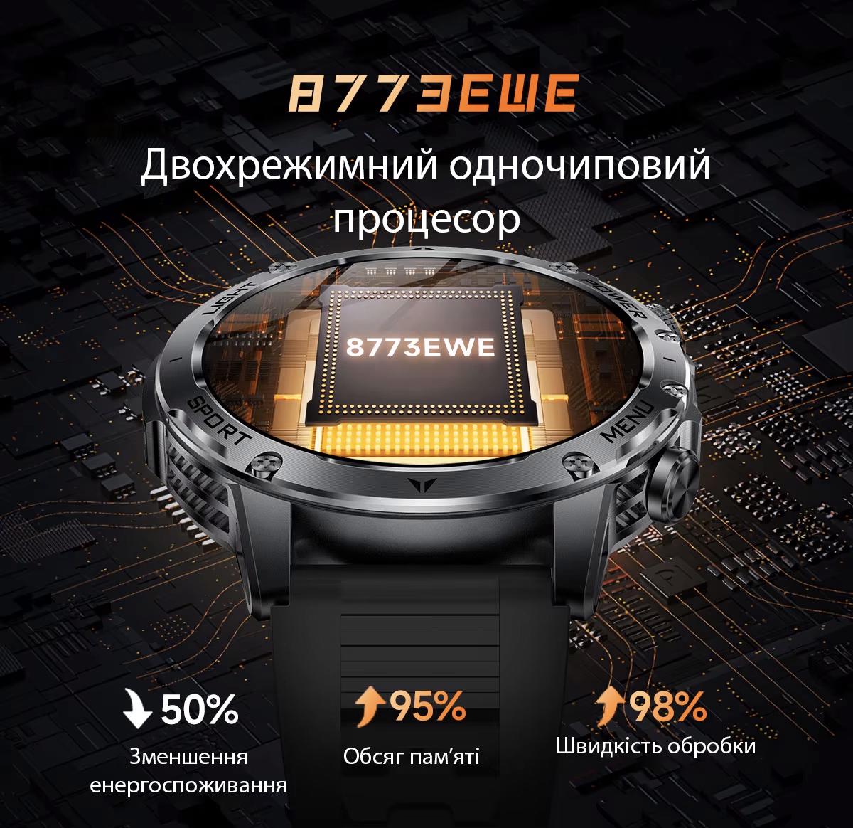 Смарт-годинник військовий Smart Power Ultra AK87 з двома ремінцями (29015269) - фото 13