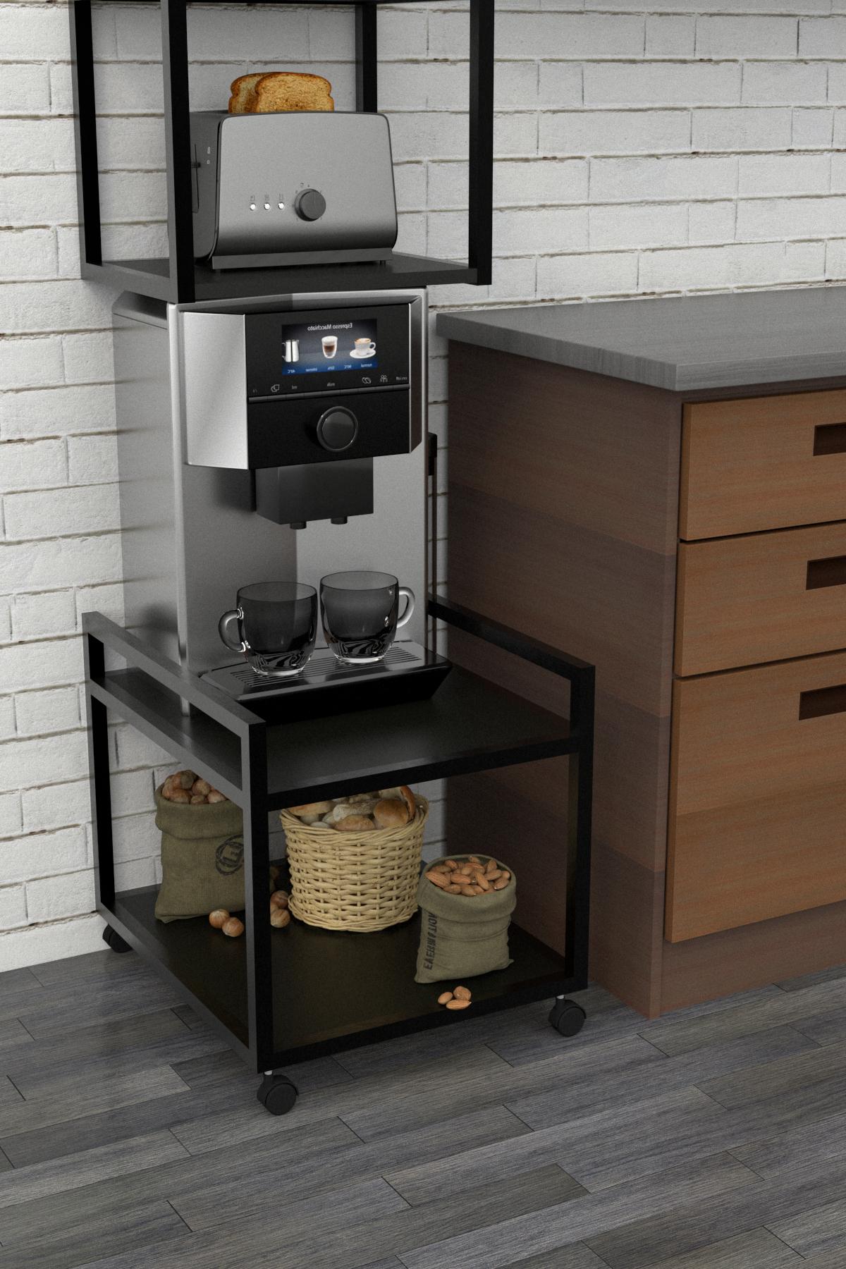 Столик під кухонні прилади EcoLoft Рондо DSP-1228-5 в стилі лофт 43x55x54 см Чорний (29197112) Столик під кухонні прилади EcoLoft Рондо DSP-1228-5 в стилі лофт 43x55x54 см Чорний (29197112)