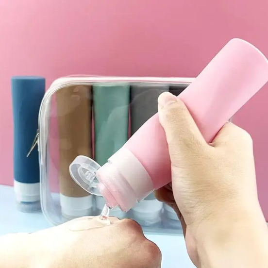 Набор емкостей для поездок GDragon силиконовый 4 шт. по 90 мл Коричневый (113_2_0_4) - фото 5 Набор емкостей для поездок GDragon силиконовый 4 шт. по 90 мл Коричневый (113_2_0_4) - фото 5