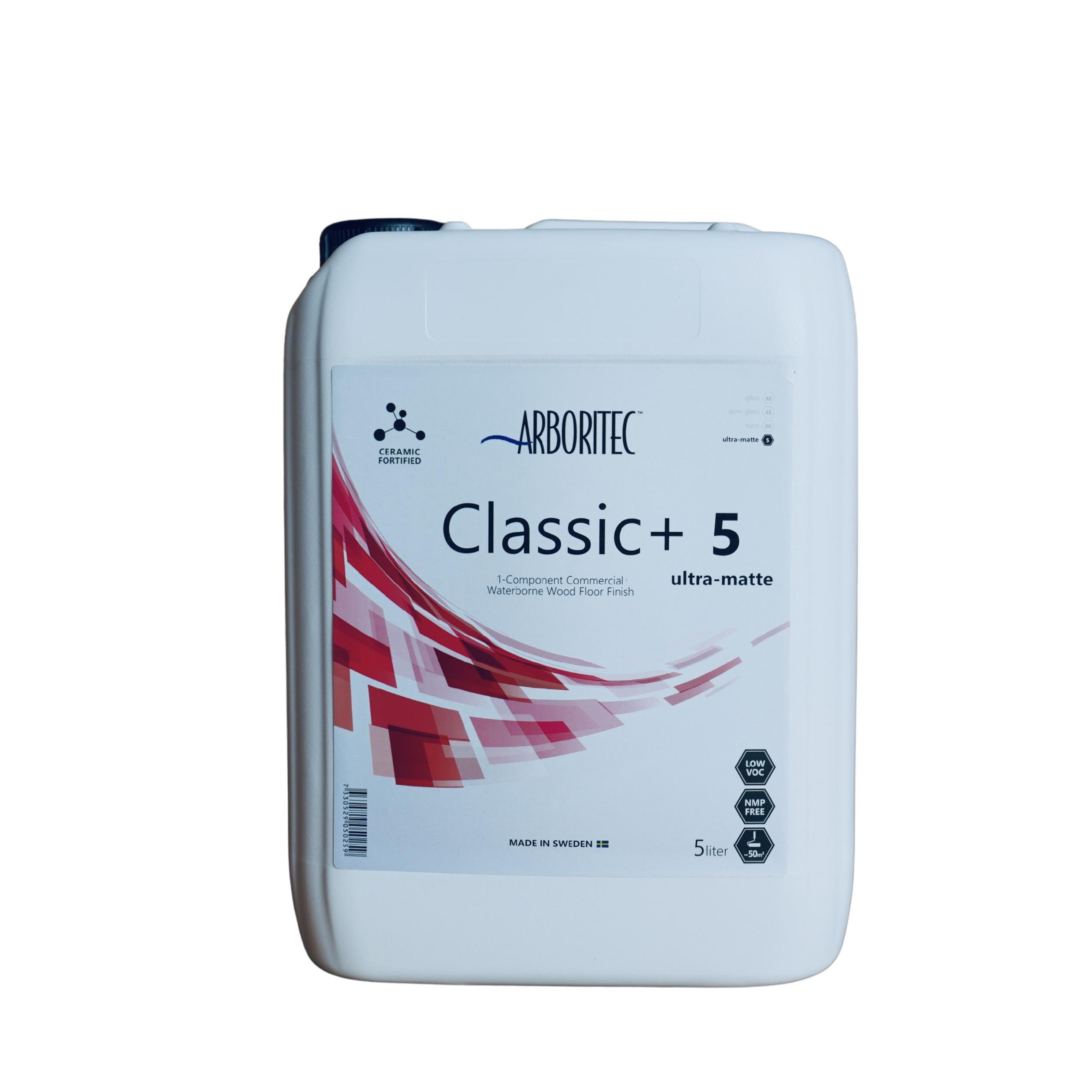 Лак для паркету та дерева на водній основі з керамічними добавками Arboritec Classic+ ультра матовий 5 л