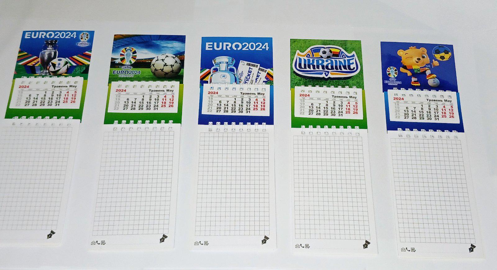 Календарь с блокнотом на магните на 2024/2025 год APRIORI Евро 2024 5 шт. (UA2419) - фото 3