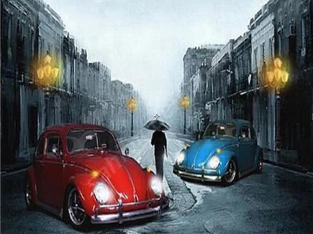 Алмазная мозаика Volkswagen Beetle 30х40 см без рамки 40х8х5 см (C597)