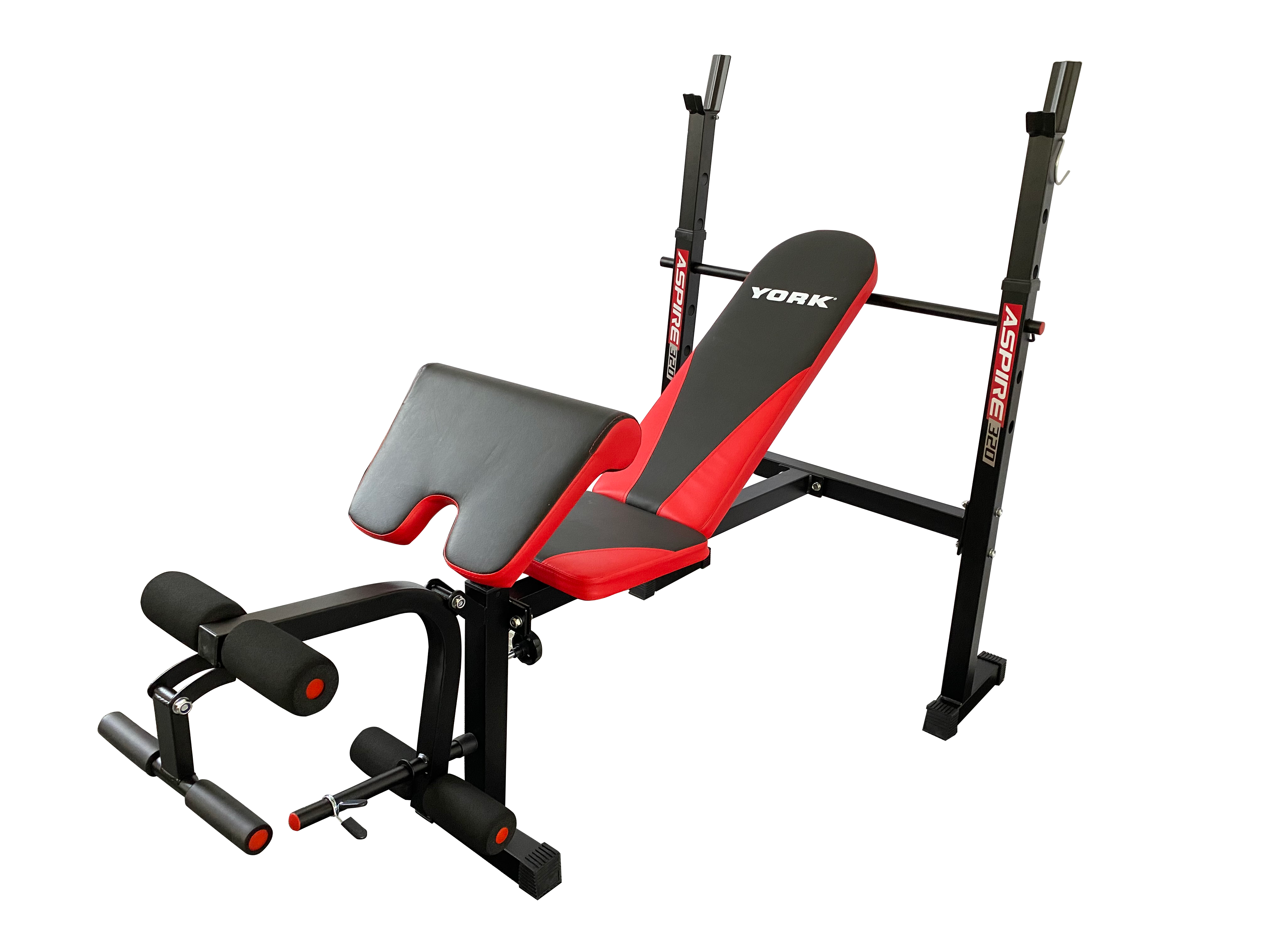 Скамья для жима York Fitness ASPIRE 320 со стойкой для штанги и партой Скотта (3737) - фото 4