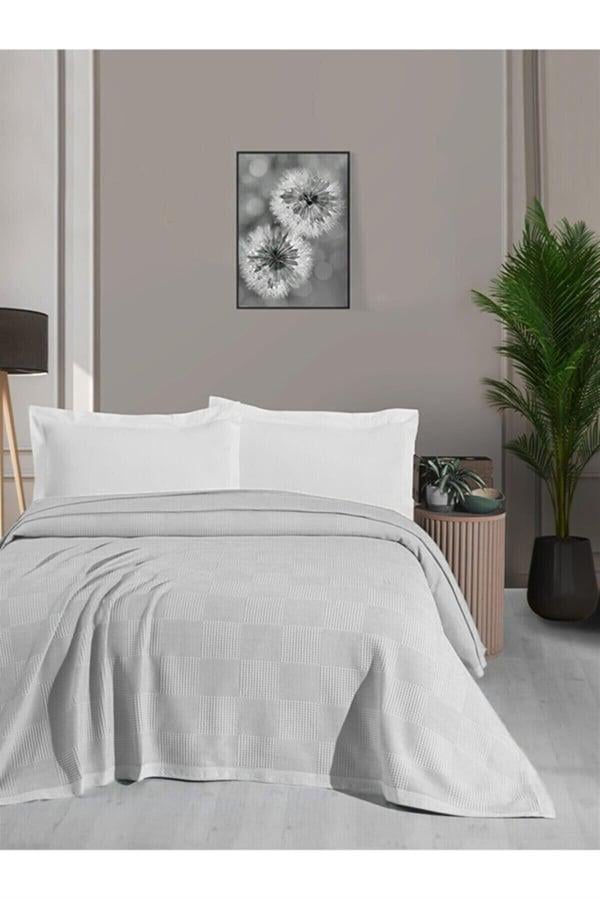 Покрывало-пике Bysungur из хлопка 170х240 см Белый (29014616) - фото 1 Покрывало-пике Bysungur из хлопка 170х240 см Белый (29014616) - фото 1