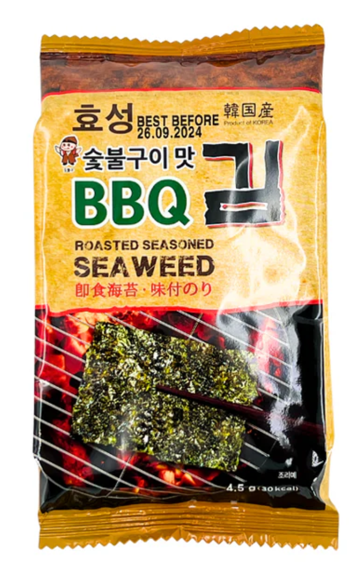 Чипсы нори Ock Roasted Seaweed со вкусом барбекю 4,5 г (2257025652)