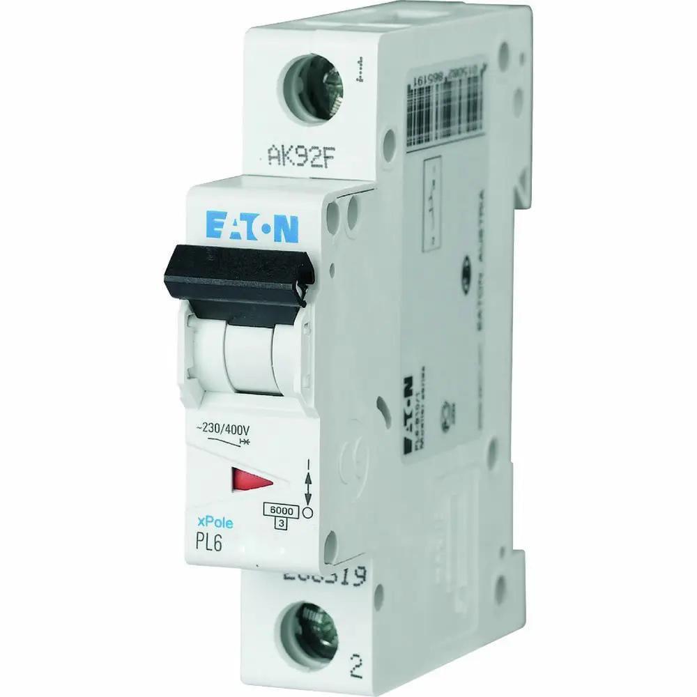 Автоматический выключатель Eaton PL6-D10/1 характеристика-D 1P 10А (286543)