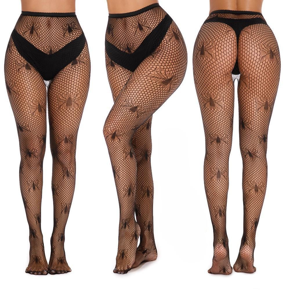 Колготы с пауками в сетку One Size Черный (К6125) - фото 5 Колготы с пауками в сетку One Size Черный (К6125) - фото 5