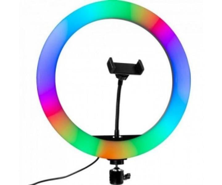 Лампа кільцева RGB світлодіодна з утримувачем для телефону від USB N-26020 30 см (MJ30)