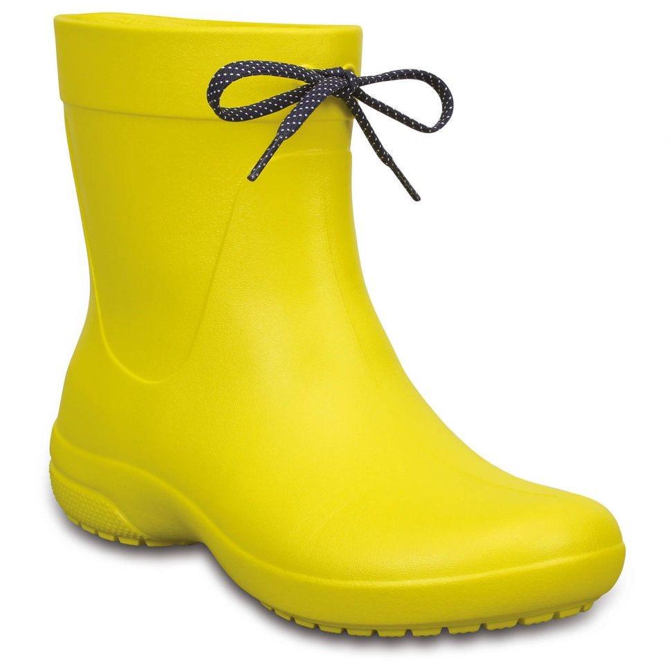 Чоботи жіночі гумові Crocs Freesail Shorty Rain Boot Lemon р. 35 Лимонний (9697) - фото 2 Чоботи жіночі гумові Crocs Freesail Shorty Rain Boot Lemon р. 35 Лимонний (9697) - фото 2