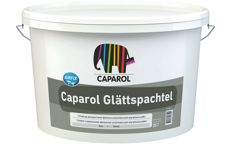 Шпаклевка интерьерная акриловая матовая Caparol Glättspachtel 25 кг Белый