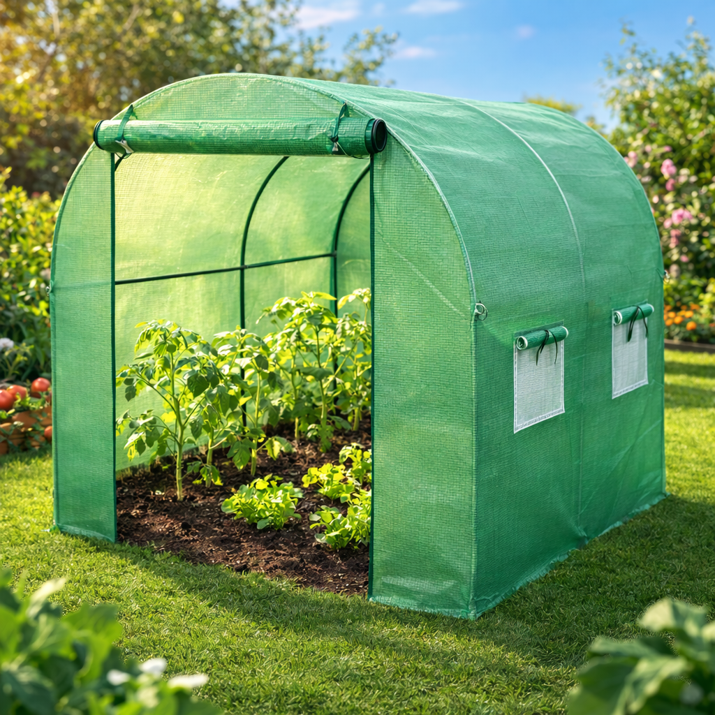 Теплица каркасная для рассады HP-1072 2х2х2 м 4 м2 Зеленый Теплица каркасная для рассады HP-1072 2х2х2 м 4 м2 Зеленый