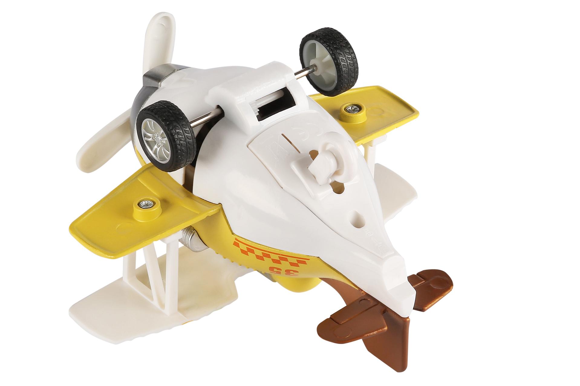 Игрушечный самолетик Same Toy Aircraft со светом и музыкой Желтый (SY8015Ut-1) - фото 4