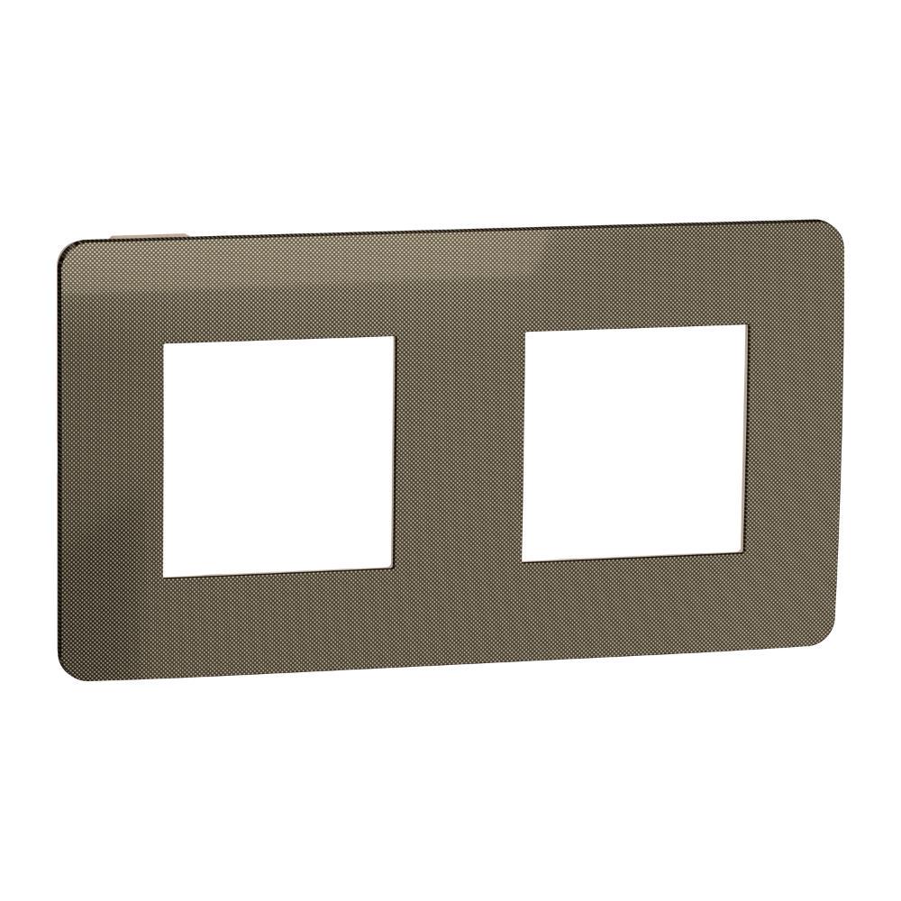 Рамка двухместная Schneider Electric Unica Studio Бронзовый/Бежевый (NU280451)