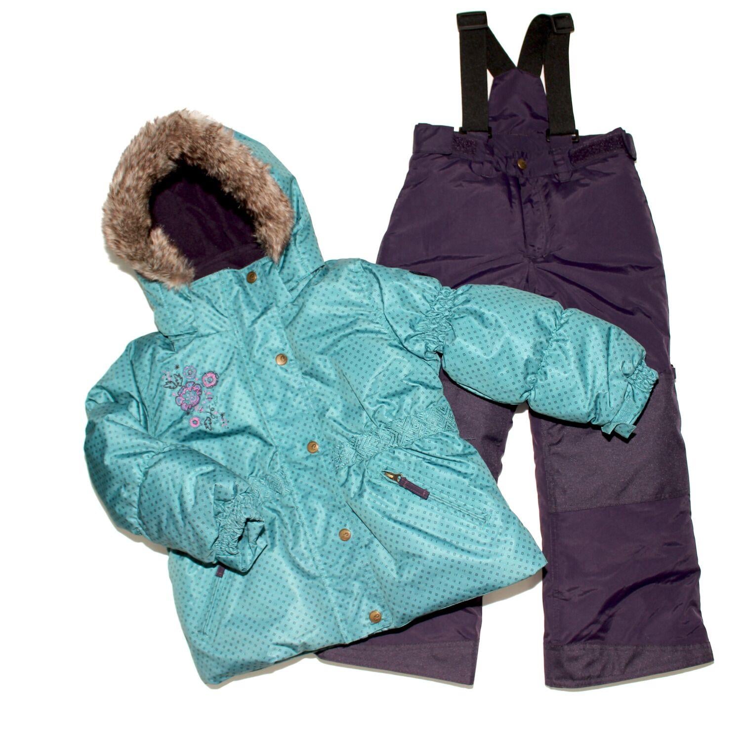 Детский зимний комплект для девочки Peluche&Tartine F17M52EF 102-112 см Бирюзовый (F17M52EF-Newreef_Grape-4)