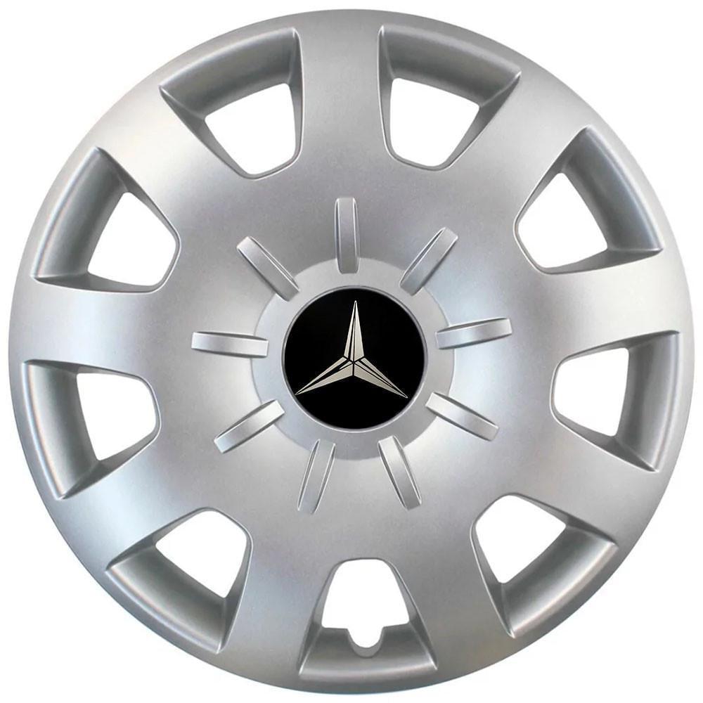 Колпаки SJS 314 з логотипом Mercedes-Benz R15 4 шт. Серебристый (2654558096)