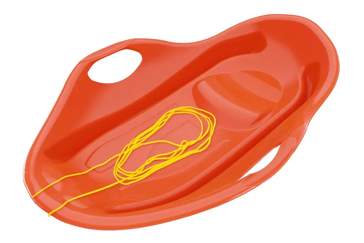 Санки-льодянка ТехноК з пластику з мотузкою 85х56,5х14,5 см Червоний (150-98-TH9826RD)