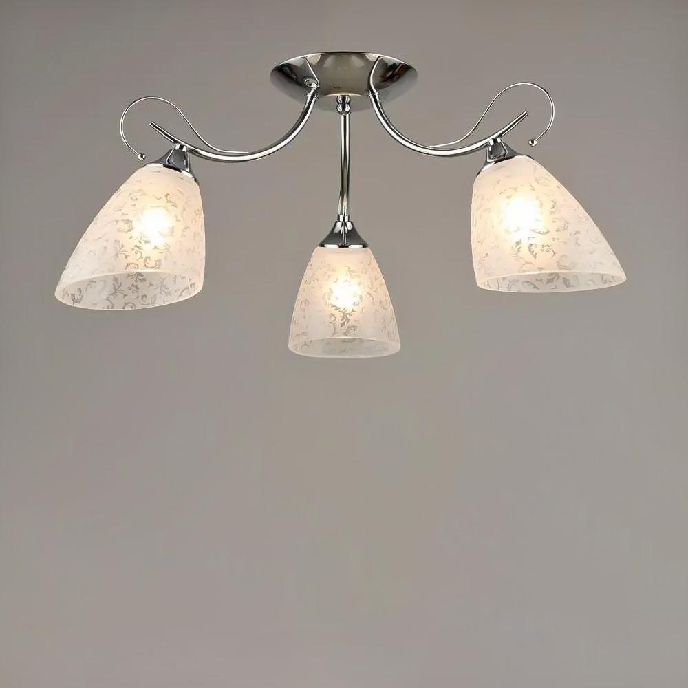 Люстра потолочная Light House SR-19367/3 CH E27 650х250 мм Хром/Белый Люстра потолочная Light House SR-19367/3 CH E27 650х250 мм Хром/Белый