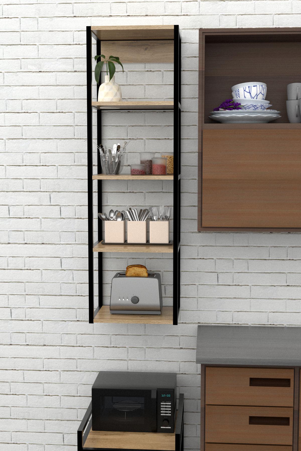 Полиця настінна EcoLoft Ленора DSP-1230-1 в стилі лофт Дуб Аппалачі (29197134)