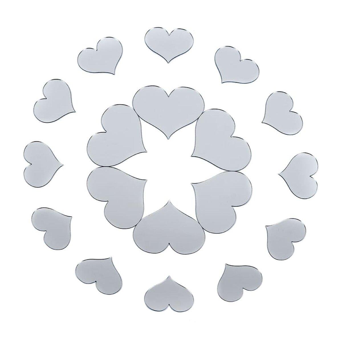 Декор зеркальный акриловый самоклеящийся 18 шт. Серебряный (D SW-00002524)