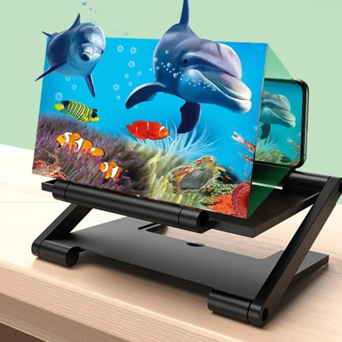 Подставка-увеличитель экрана для телефона 3D Video Amplifier складная регулируемая (7392) - фото 4 Подставка-увеличитель экрана для телефона 3D Video Amplifier складная регулируемая (7392) - фото 4
