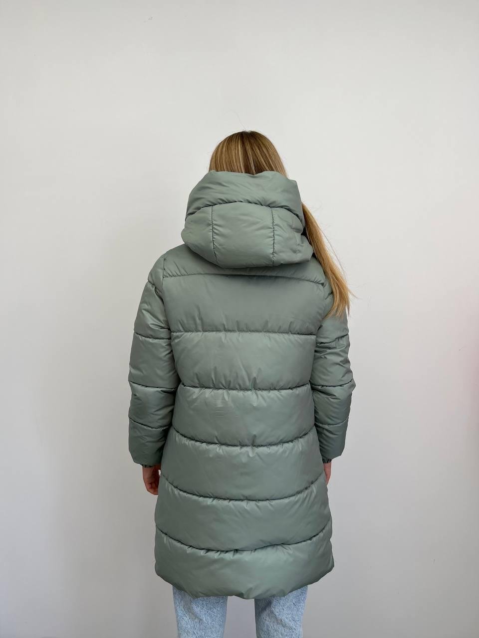 Пуховик женский Lukar King р. 48 Оливковый (8284961) - фото 3 Пуховик женский Lukar King р. 48 Оливковый (8284961) - фото 3