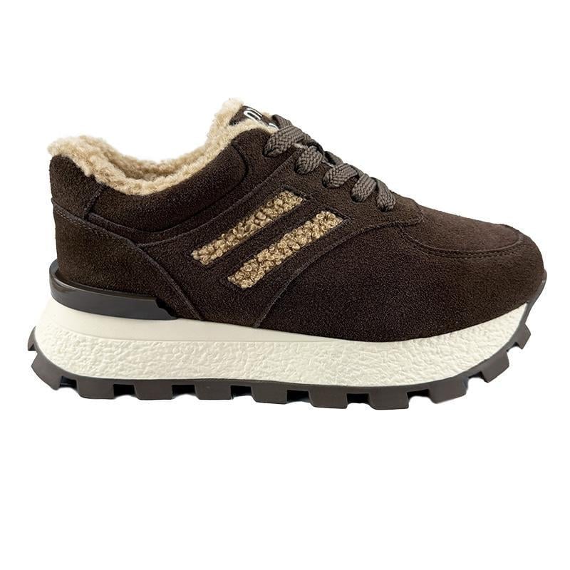 Кроссовки женские зимние замшевые 6008-3 p. 37 23,5 см Шоколадный