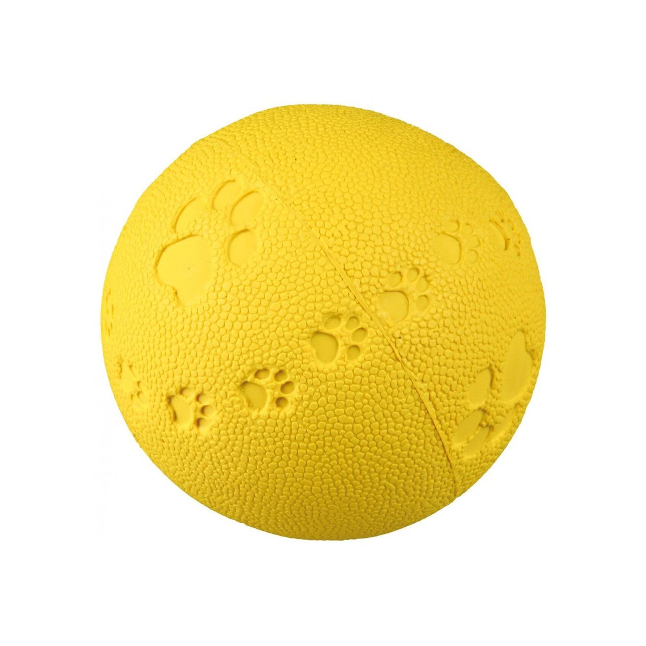 Игрушка для собак Trixie Мяч с пищалкой литой с лапкой резина 6 см Желтый (4011905348612_2)