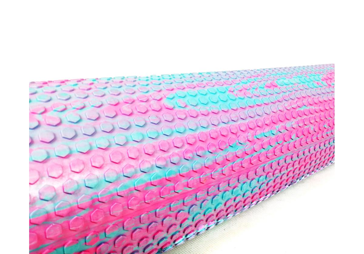 Массажный ролик EasyFit Foam Roller 60 см Мятный/Розовый (EF-2033-P) - фото 3