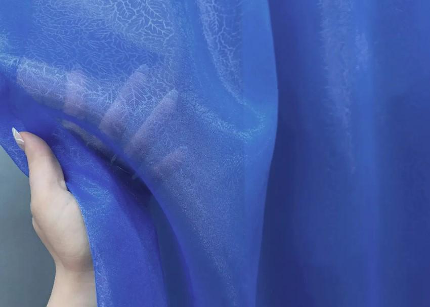 Тюль органза Листья 2,8 м Синий (005т) - фото 8 Тюль органза Листья 2,8 м Синий (005т) - фото 8