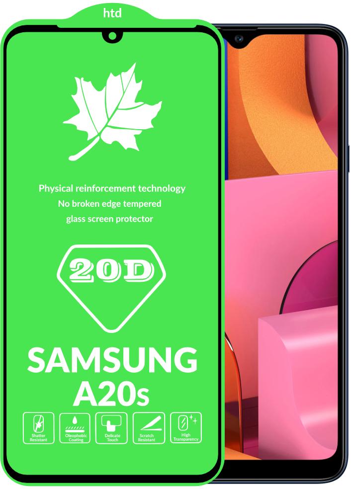 Защитное стекло 20D Glass для Samsung Galaxy A20s A207 большой радиус (15776)